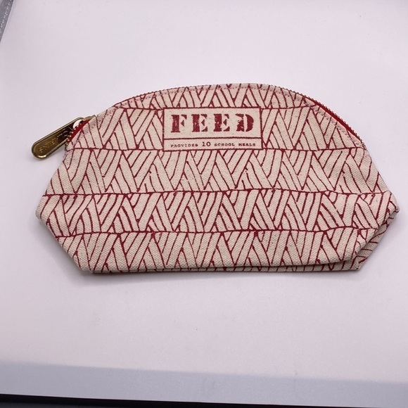 NEW FEED x Clarins Red Coin Zippered Purse - Picture 1 of 7